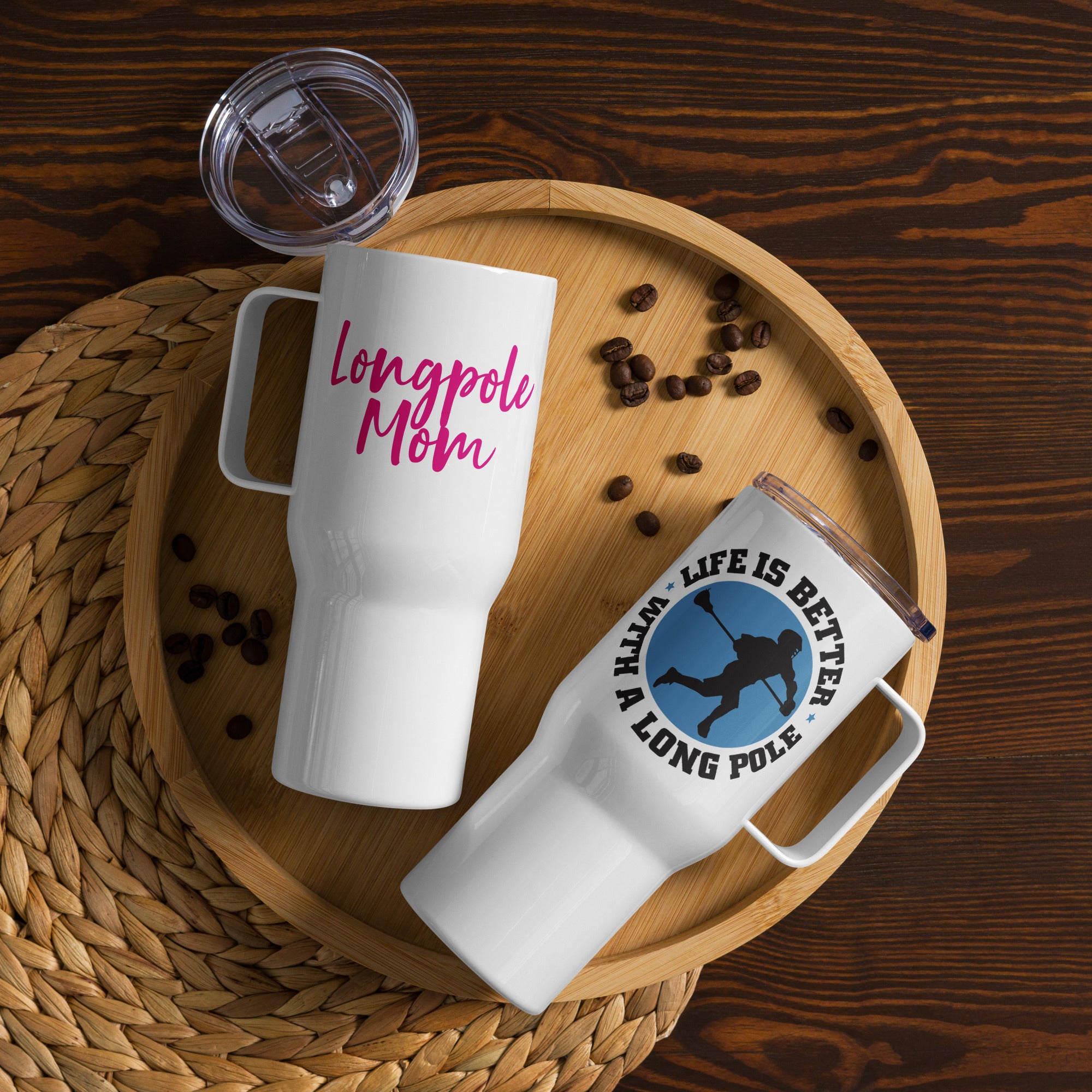 "Longpole Mom" Travel mug with a handle
